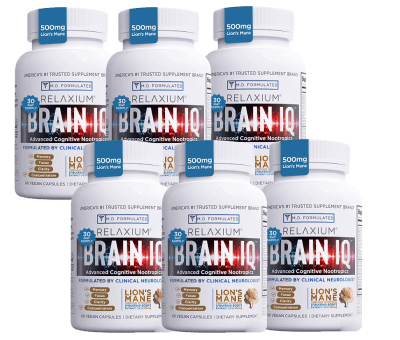 RELAXIUM® Brain IQ Memory & Focus Support Capsules.