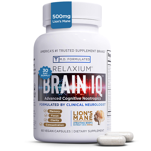 RELAXIUM® Brain IQ Memory & Focus Support Capsules.