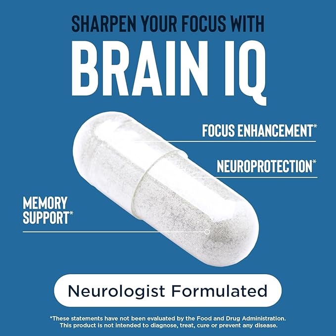RELAXIUM® Brain IQ Memory & Focus Support Capsules.
