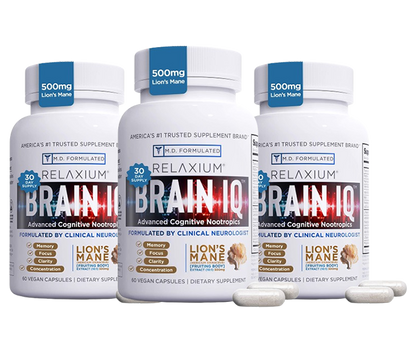 RELAXIUM® Brain IQ Memory & Focus Support Capsules V3