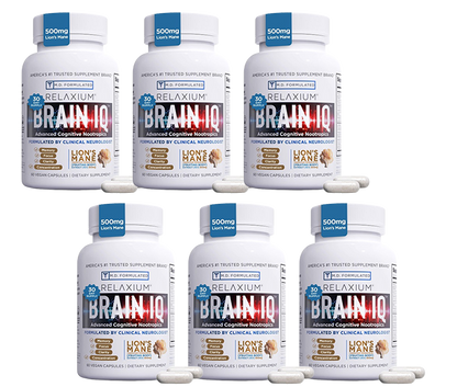 RELAXIUM® Brain IQ Memory & Focus Support Capsules V3